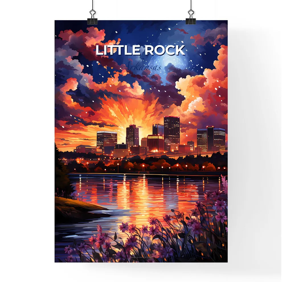 Little Rock, Arkansas, A Poster of a sunset over a city Default Title