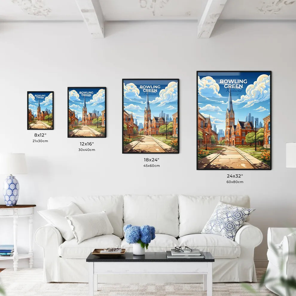 Bowling Green, Kentucky, A Poster of a street with a church and a city in the background Default Title