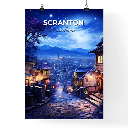 Scranton, Pennsylvania, A Poster of a street with buildings and trees in the background Default Title