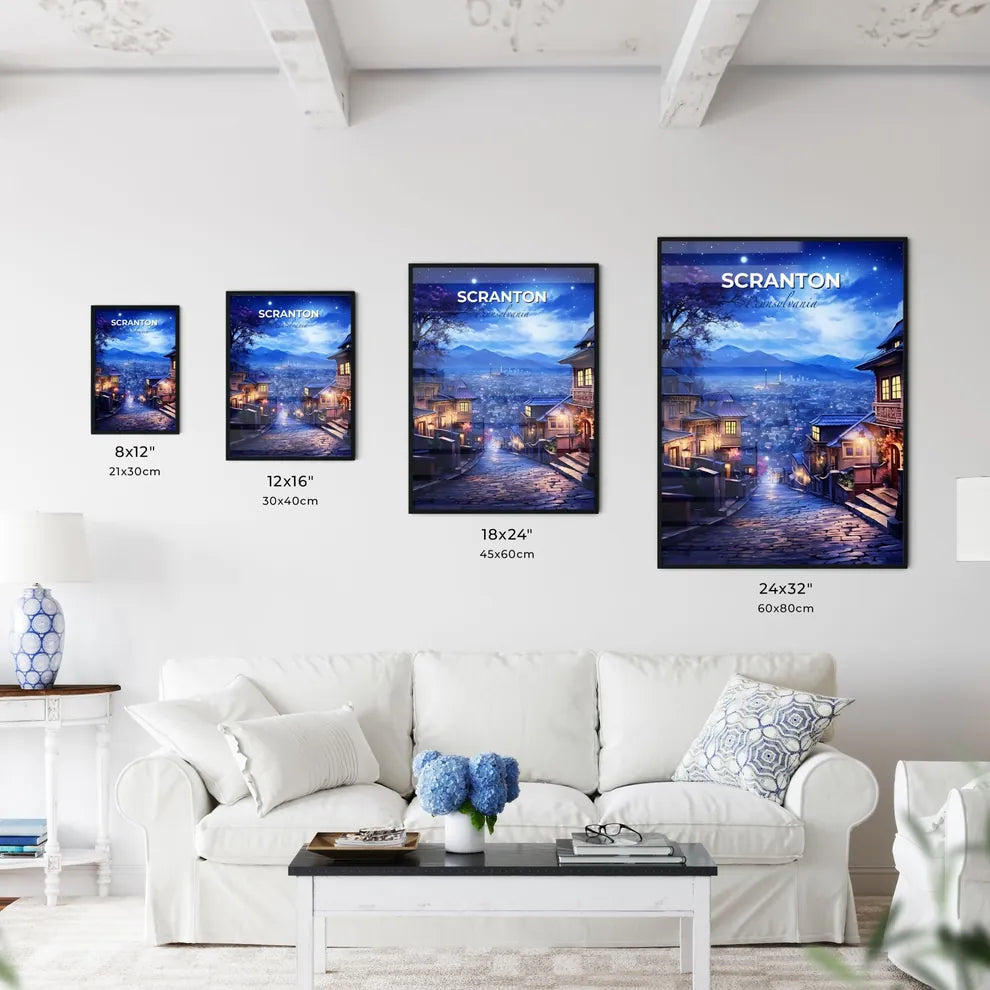 Scranton, Pennsylvania, A Poster of a street with buildings and trees in the background Default Title