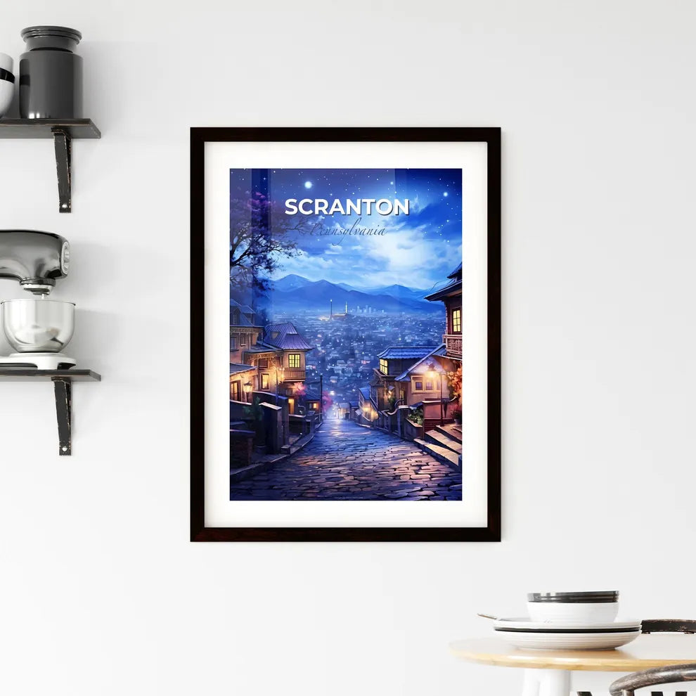 Scranton, Pennsylvania, A Poster of a street with buildings and trees in the background Default Title