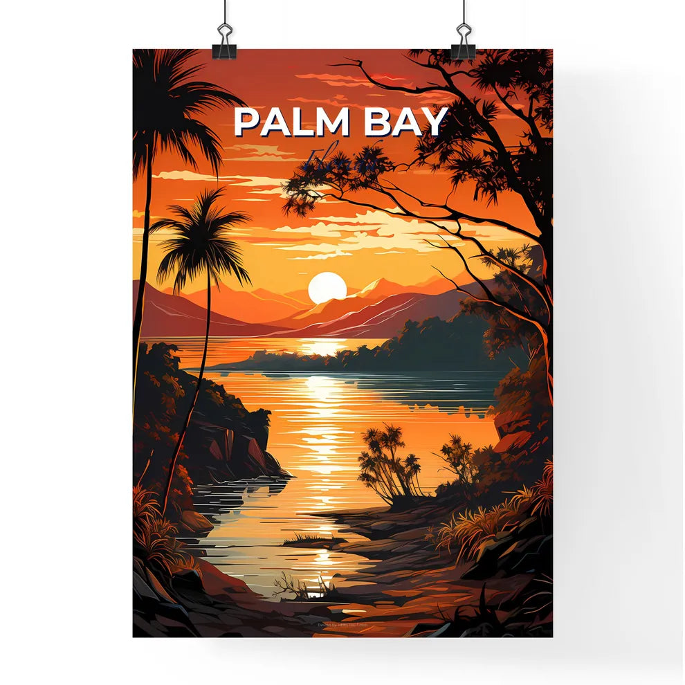 Palm Bay, Florida, A Poster of a sunset over a lake Default Title