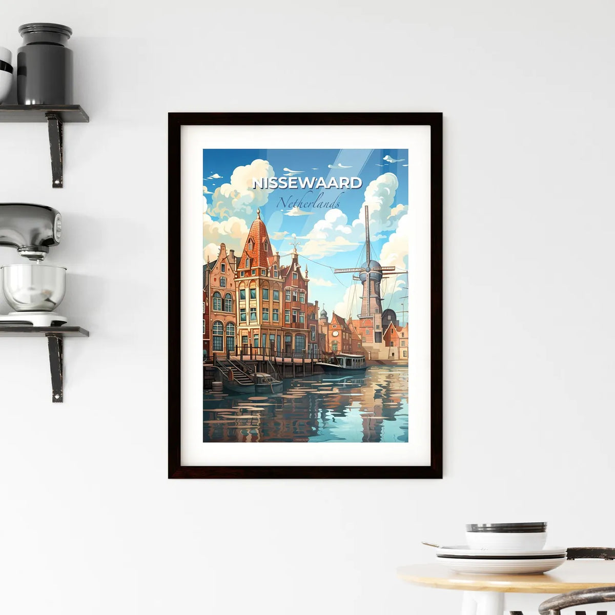 Nissewaard, Netherlands, A Poster of a water next to a city Default Title