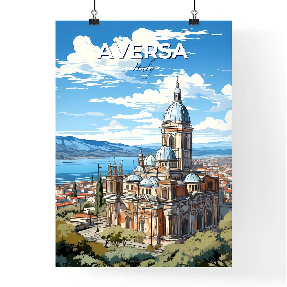 Aversa, Italy, A Poster of a building with a dome and a city by the water Default Title