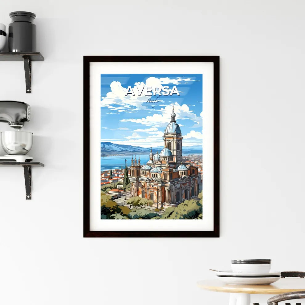 Aversa, Italy, A Poster of a building with a dome and a city by the water Default Title