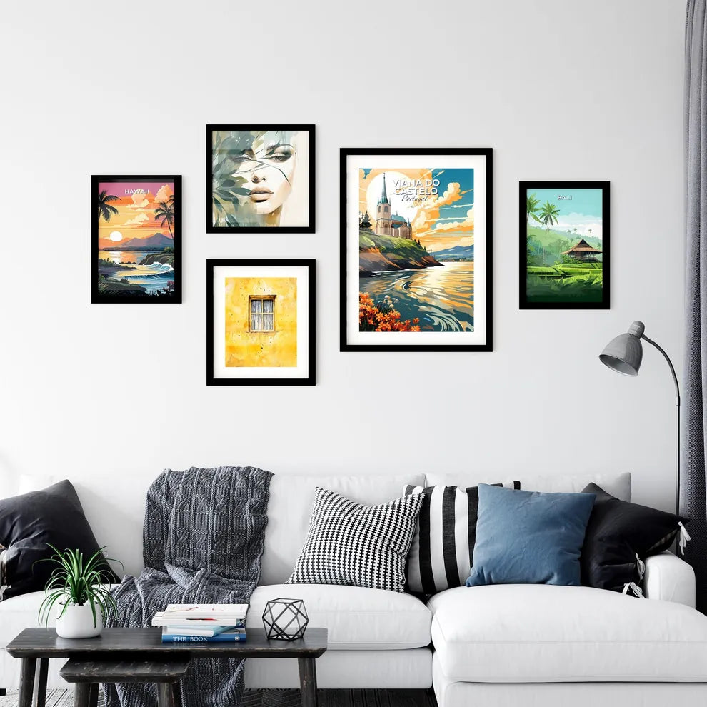 Viana Do Castelo, Portugal, A Poster of a church on a hill by a body of water Default Title