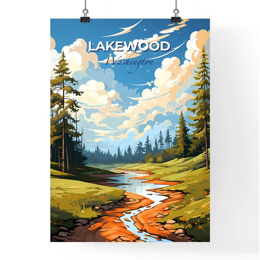 Lakewood, Washington, A Poster of a river running through a forest Default Title