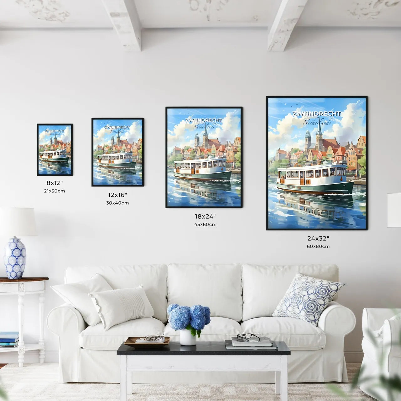 Zwijndrecht, Netherlands, A Poster of a boat on a river Default Title