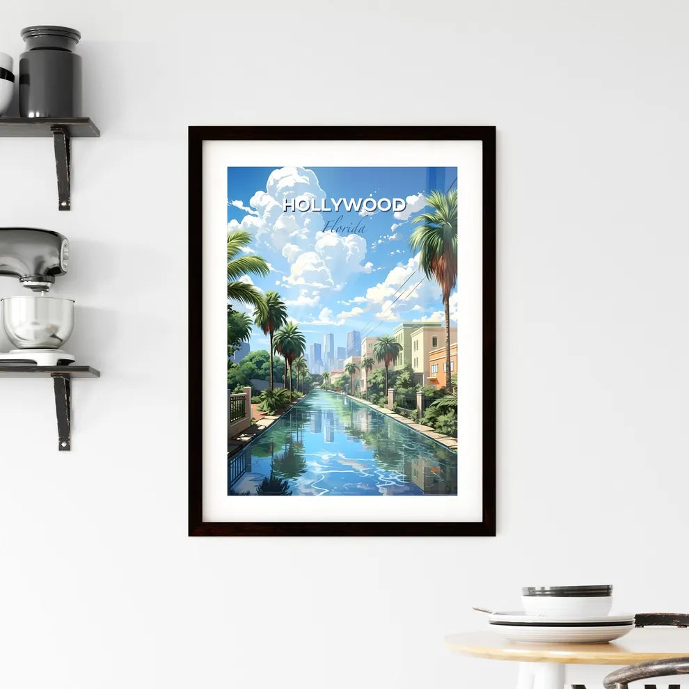 Hollywood, Florida, A Poster of a water way between buildings Default Title