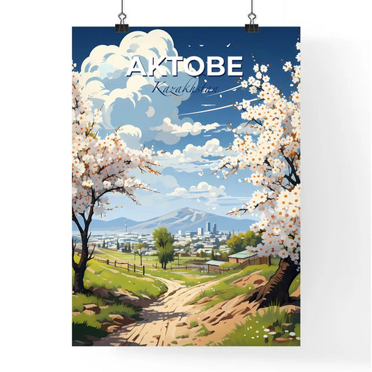 Aktobe, Kazakhstan, A Poster of a landscape with trees and a road Default Title