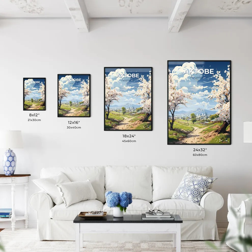 Aktobe, Kazakhstan, A Poster of a landscape with trees and a road Default Title