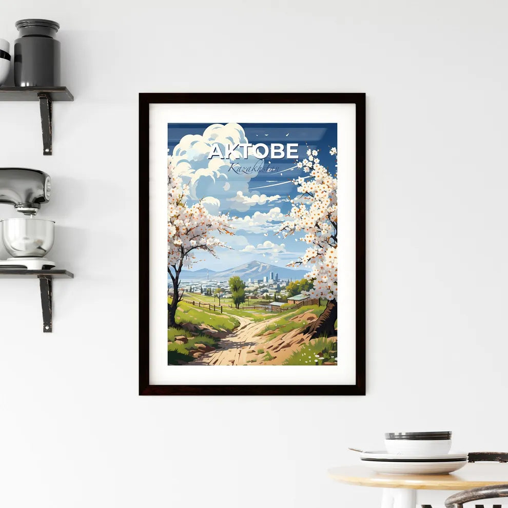 Aktobe, Kazakhstan, A Poster of a landscape with trees and a road Default Title