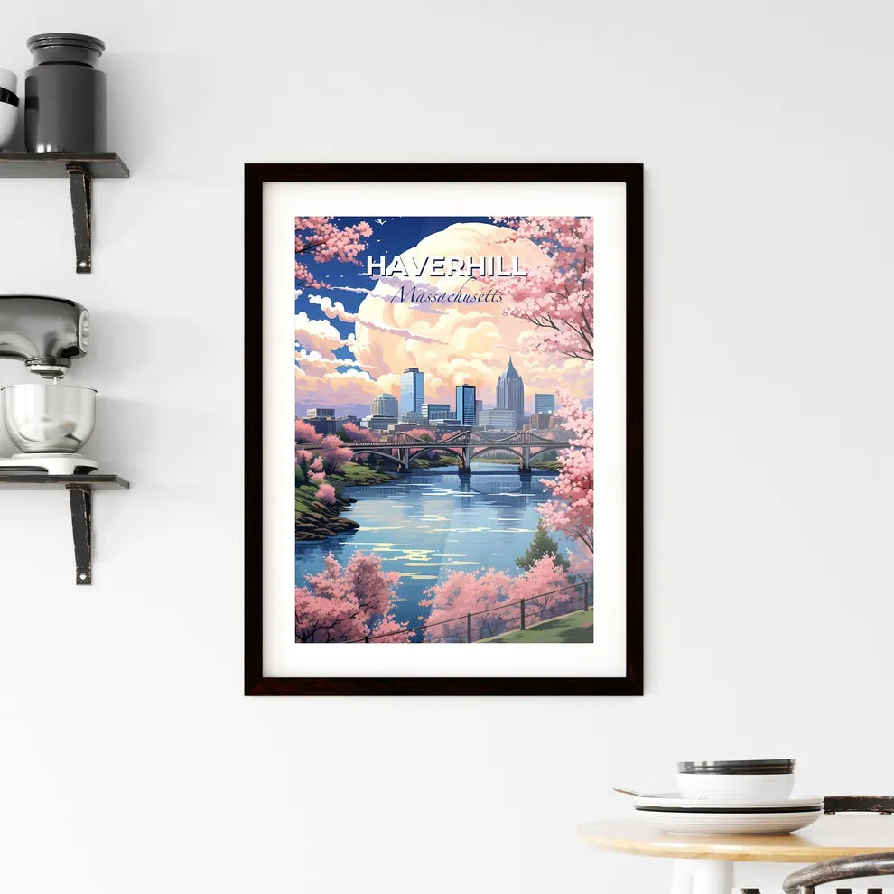 Haverhill, Massachusetts, A Poster of a river with a bridge and a city in the background Default Title