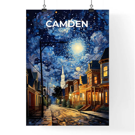 Camden, New Jersey, A Poster of a street with houses and a church in the background Default Title