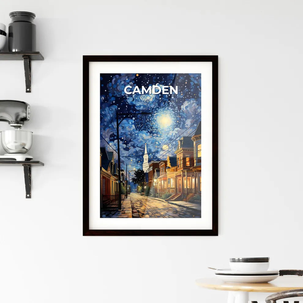 Camden, New Jersey, A Poster of a street with houses and a church in the background Default Title