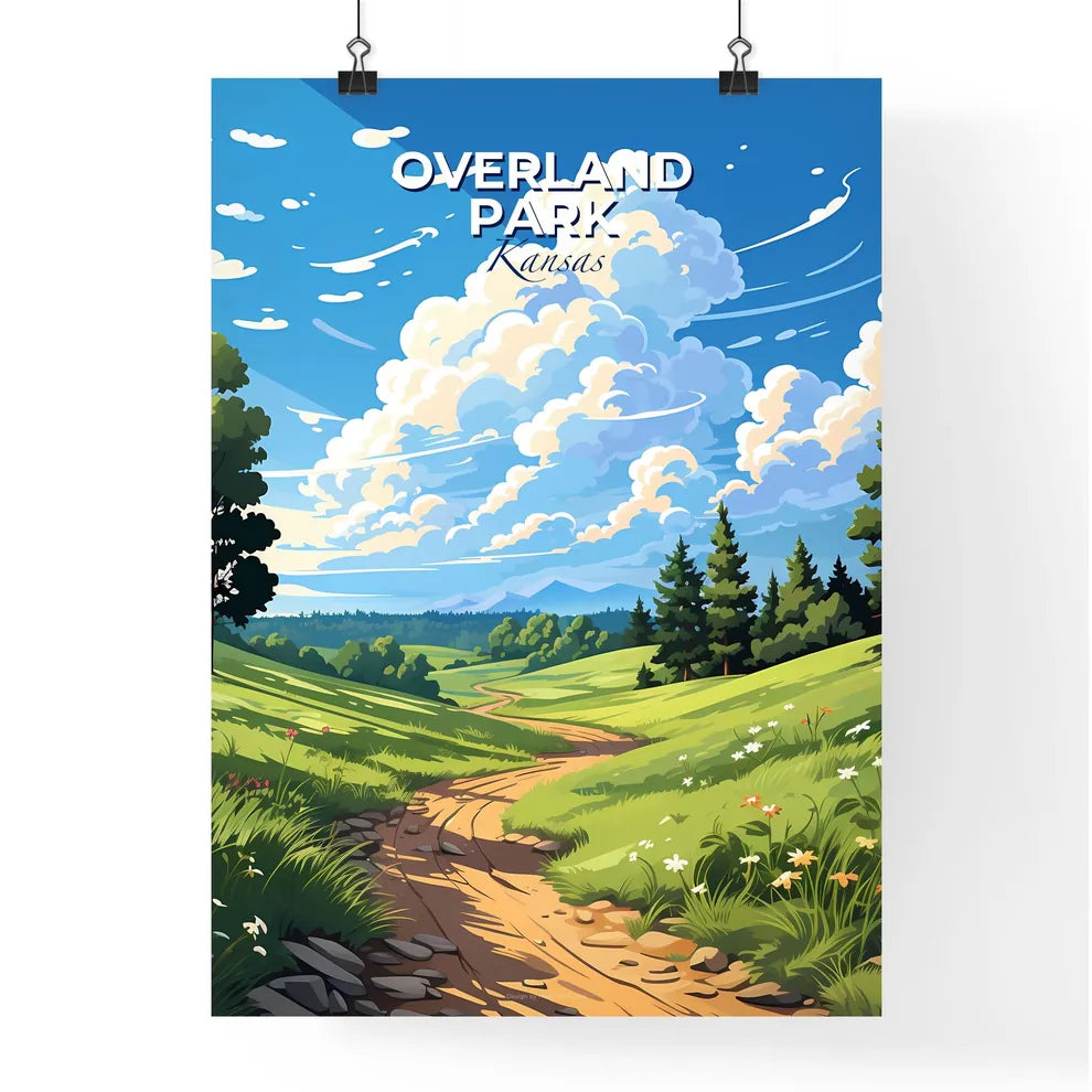 Overland Park, Kansas, A Poster of a landscape with a dirt road and trees Default Title