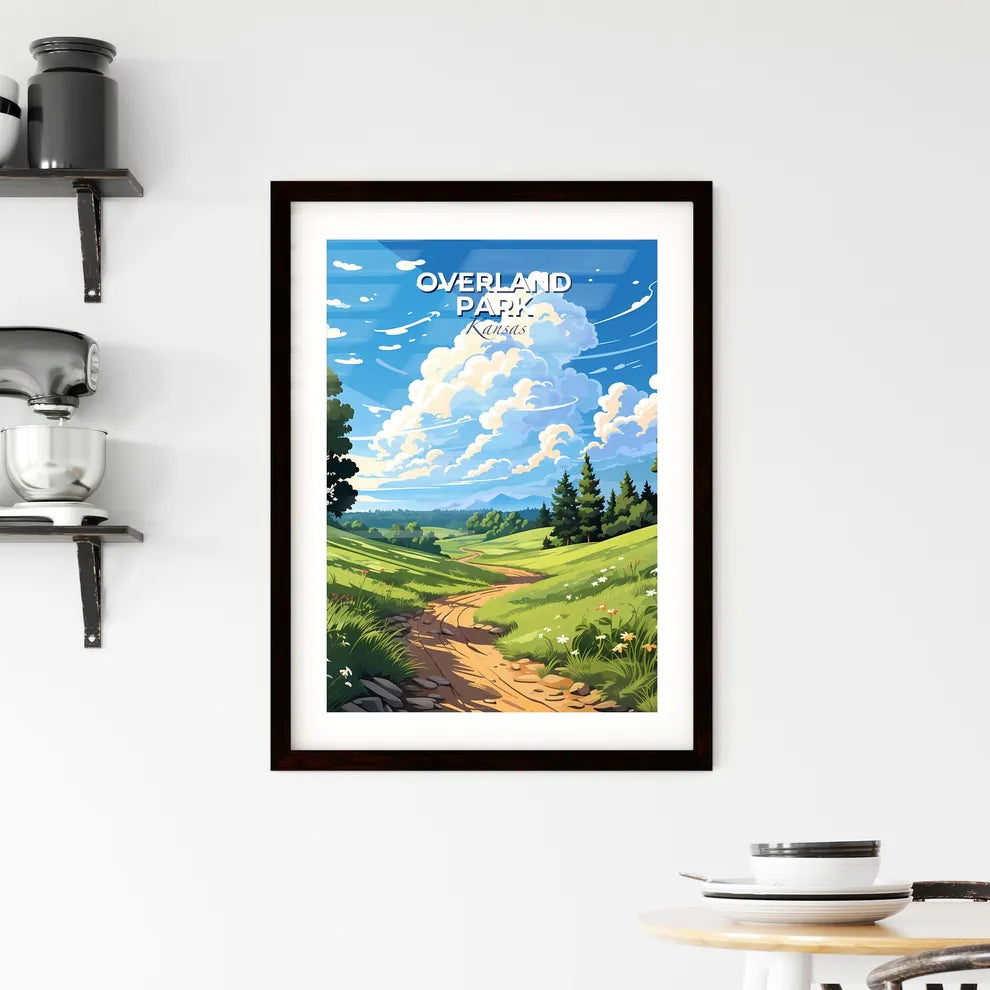 Overland Park, Kansas, A Poster of a landscape with a dirt road and trees Default Title