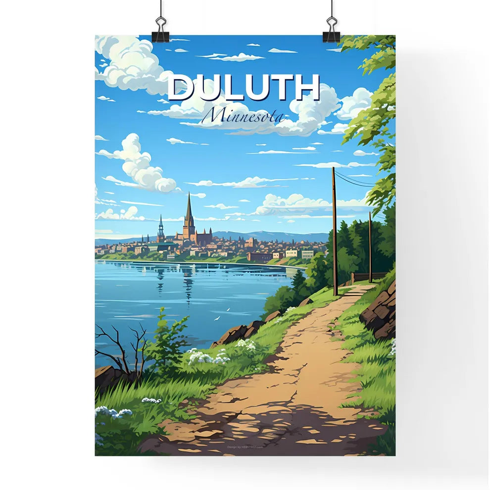 Duluth, Minnesota, A Poster of a path leading to a city by a body of water Default Title