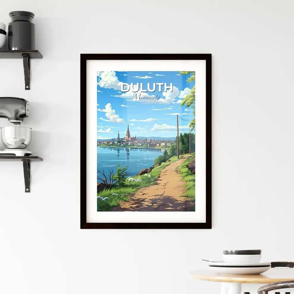 Duluth, Minnesota, A Poster of a path leading to a city by a body of water Default Title
