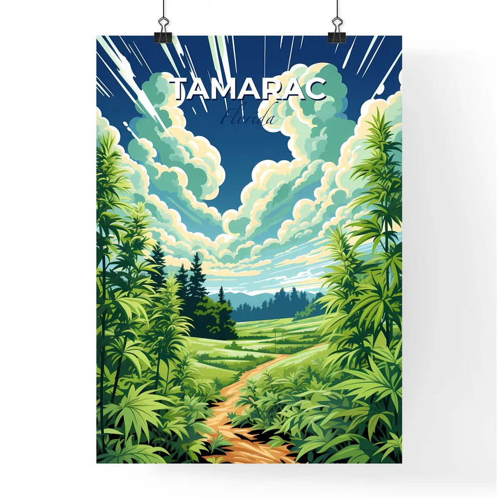 Tamarac, Florida, A Poster of a landscape with trees and a path Default Title