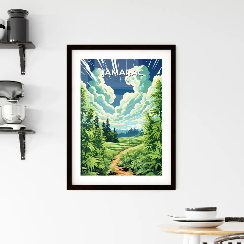 Tamarac, Florida, A Poster of a landscape with trees and a path Default Title