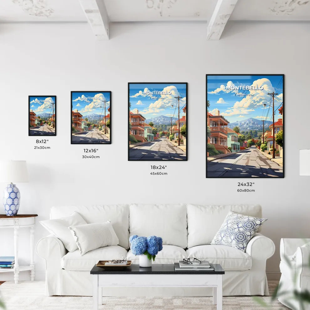 Montebello, California, A Poster of a street with houses and trees Default Title