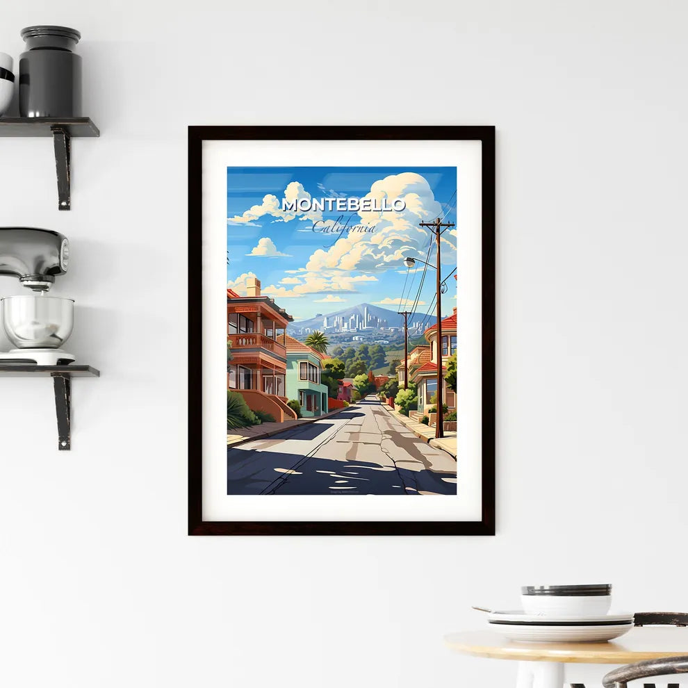 Montebello, California, A Poster of a street with houses and trees Default Title