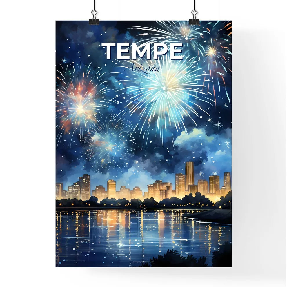 Tempe, Arizona, A Poster of fireworks over a city Default Title