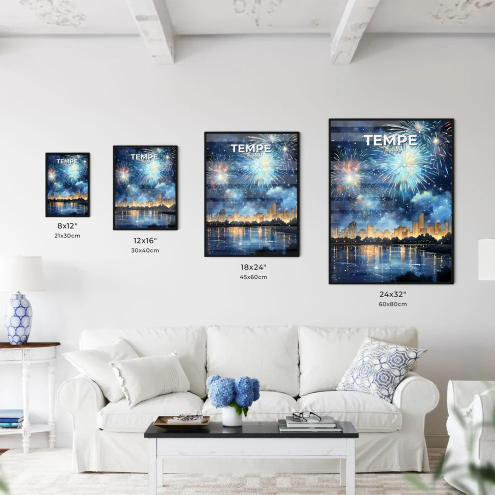 Tempe, Arizona, A Poster of fireworks over a city Default Title