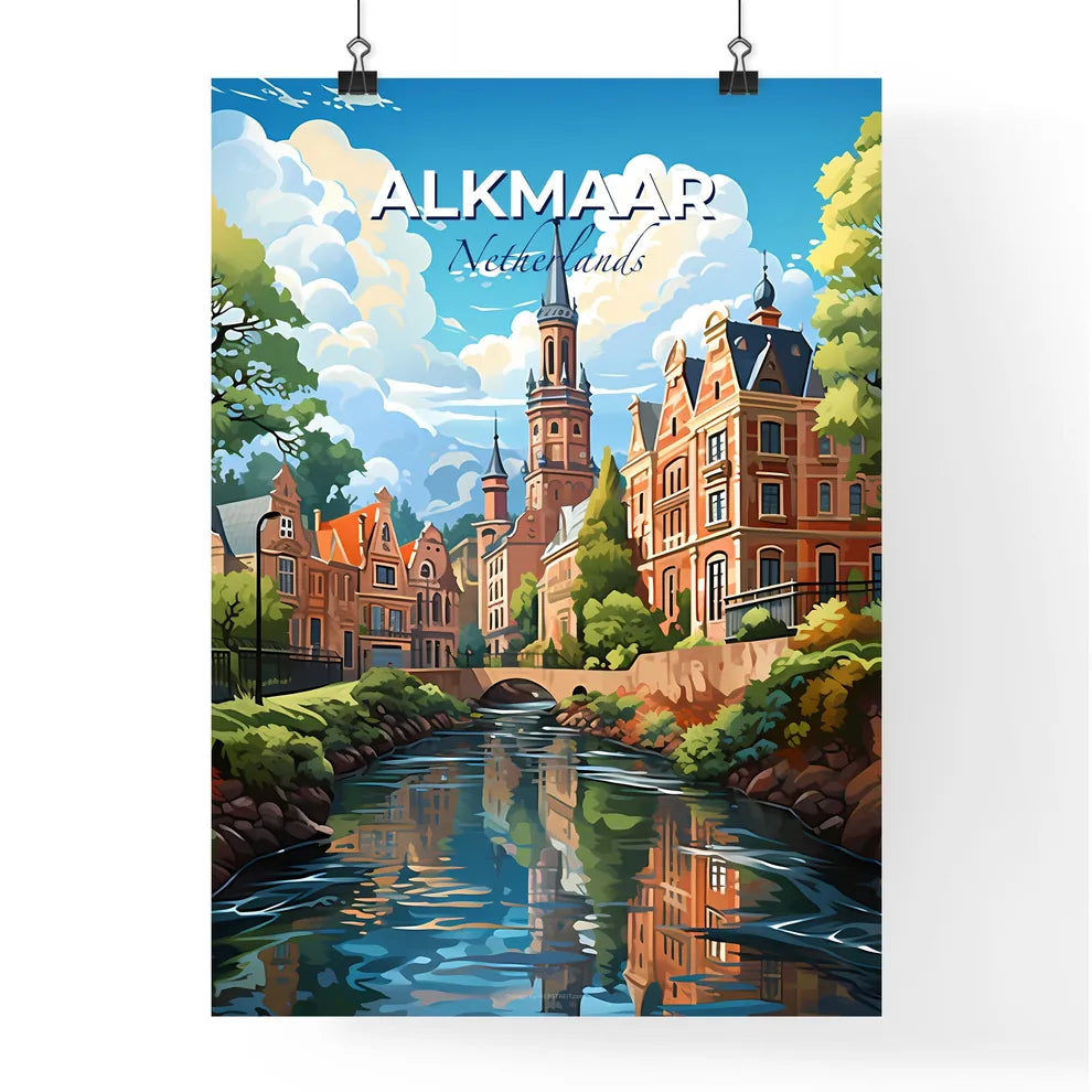 Alkmaar, Netherlands, A Poster of a river running through a town Default Title