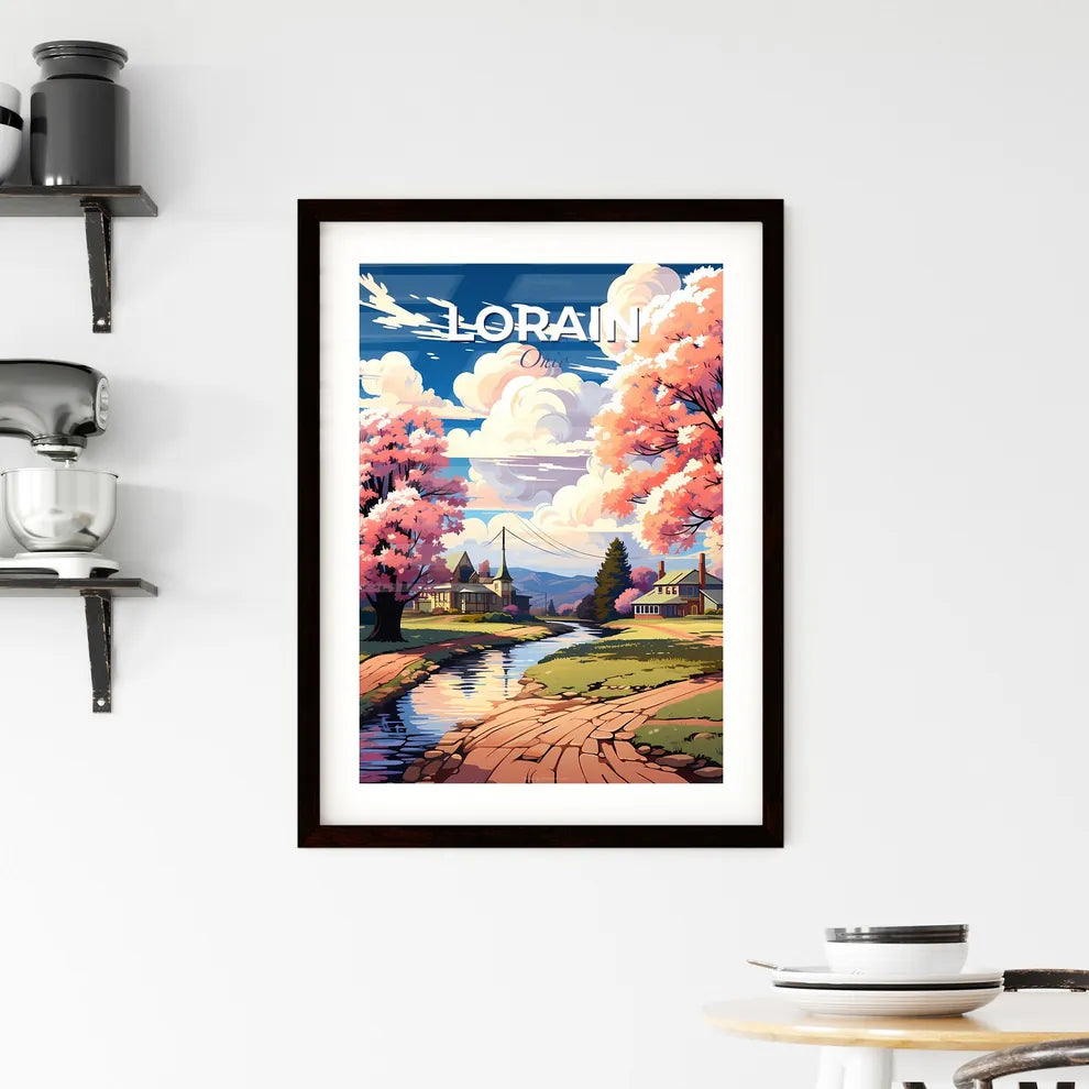 Lorain, Ohio, A Poster of a river running through a village Default Title
