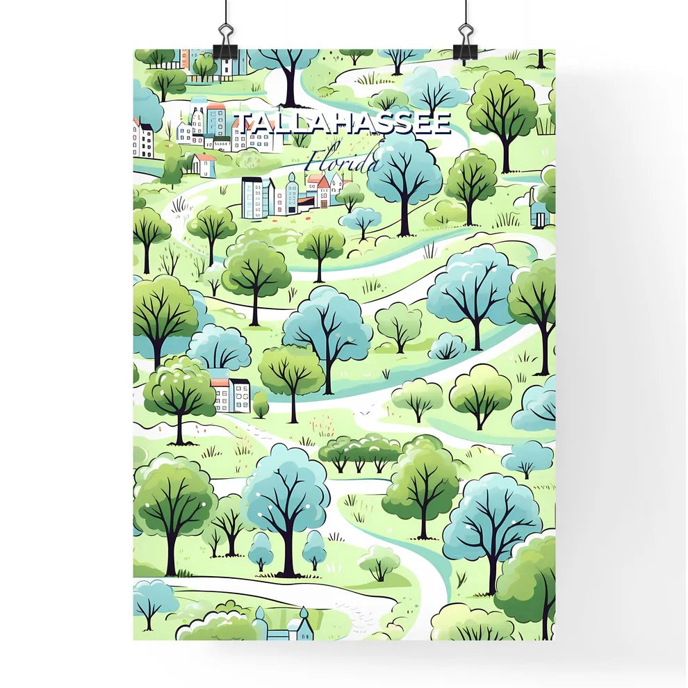 Tallahassee, Florida, A Poster of a map of a town Default Title