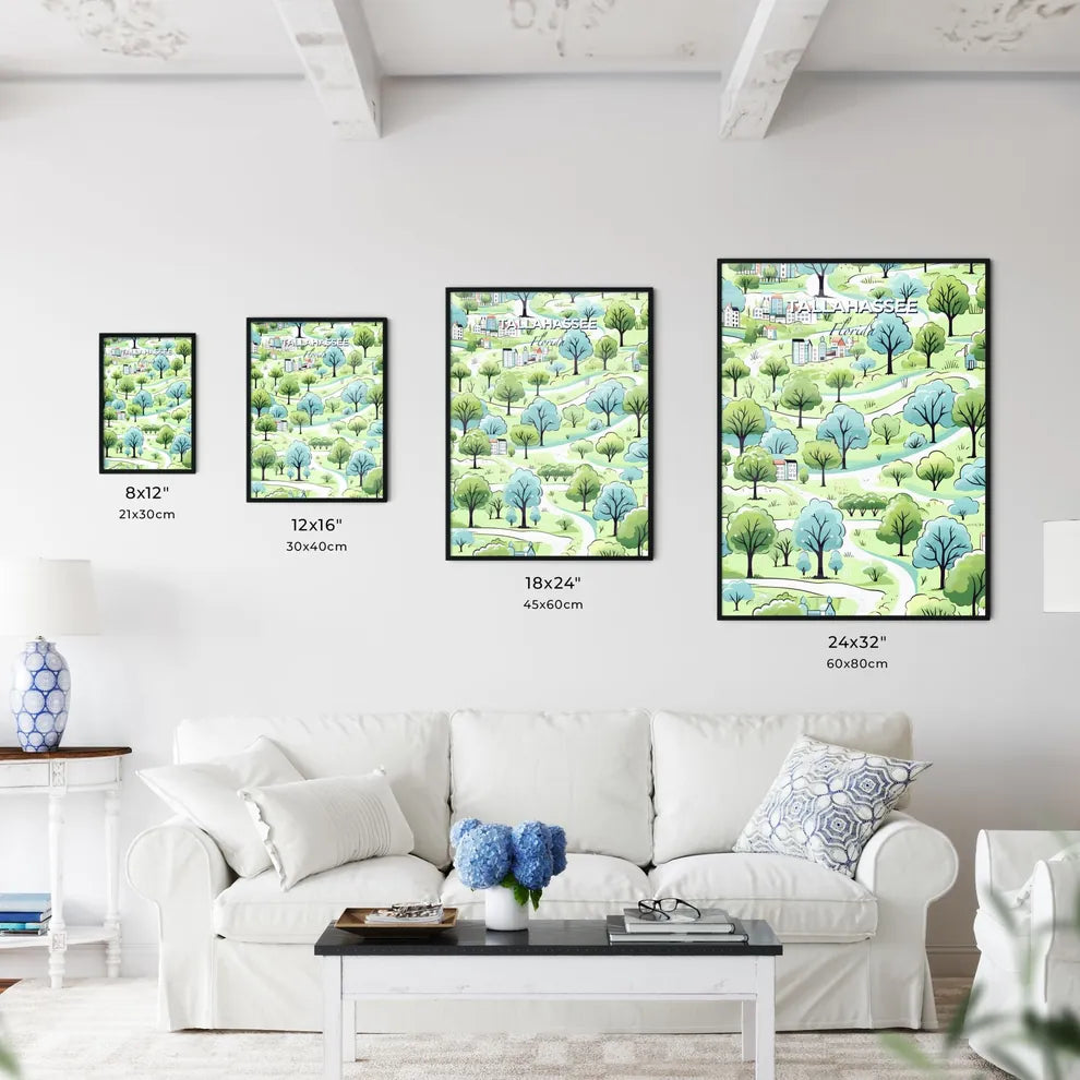 Tallahassee, Florida, A Poster of a map of a town Default Title