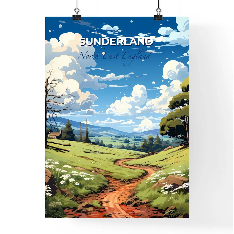 Sunderland, North East England, A Poster of a dirt road through a grassy field Default Title
