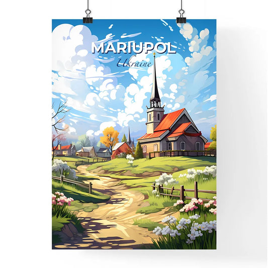 Mariupol, Ukraine, A Poster of a church in a village Default Title