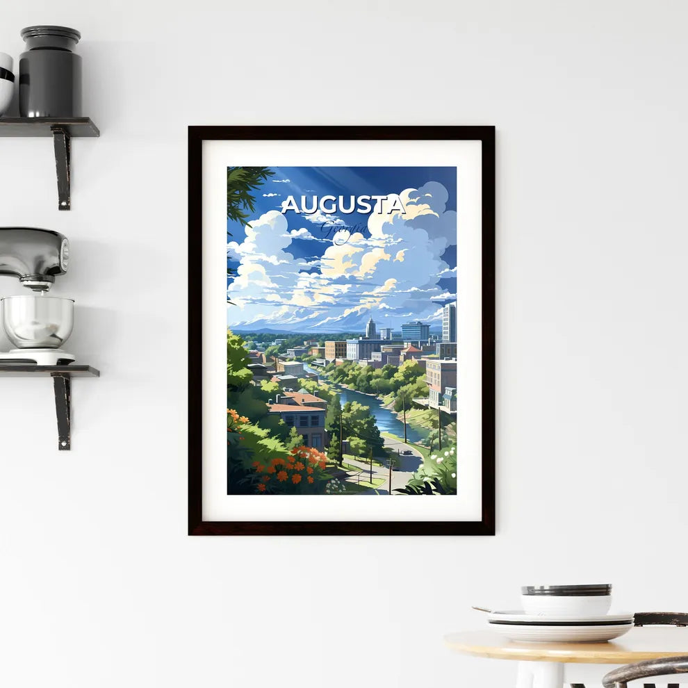 Augusta, Georgia, A Poster of a city with trees and a river Default Title