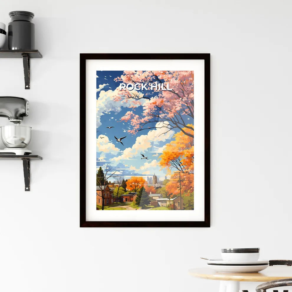 Rock Hill, South Carolina, A Poster of birds flying over trees Default Title