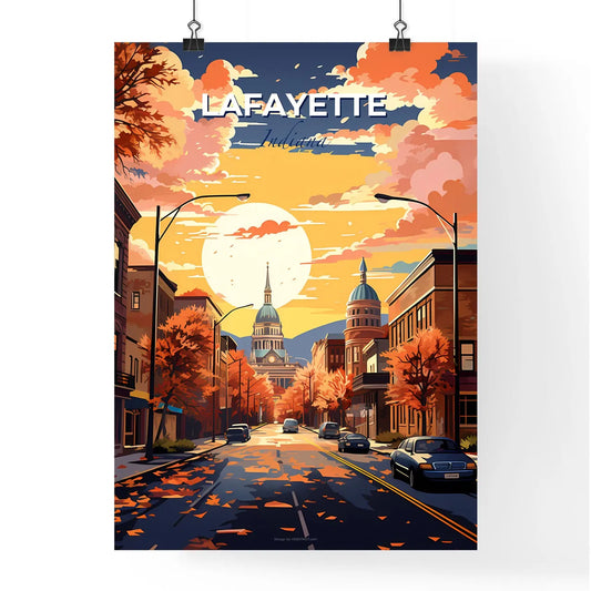 Lafayette, Indiana, A Poster of a street with cars and buildings in the background Default Title