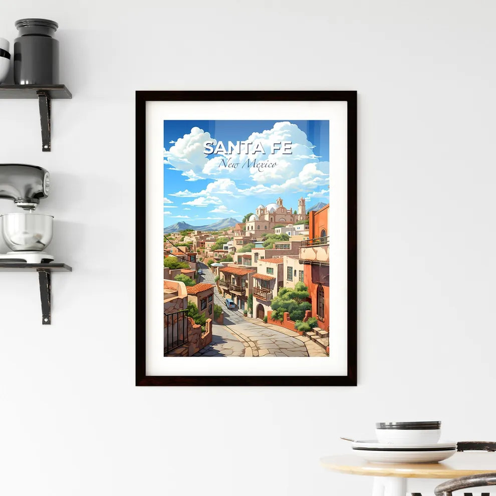 Santa Fe, New Mexico, A Poster of a cartoon of a town Default Title