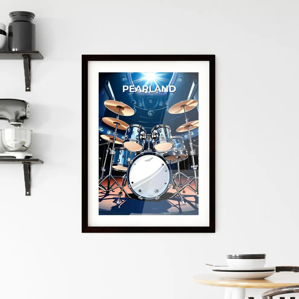 Pearland, Texas, A Poster of a drum set on stage Default Title