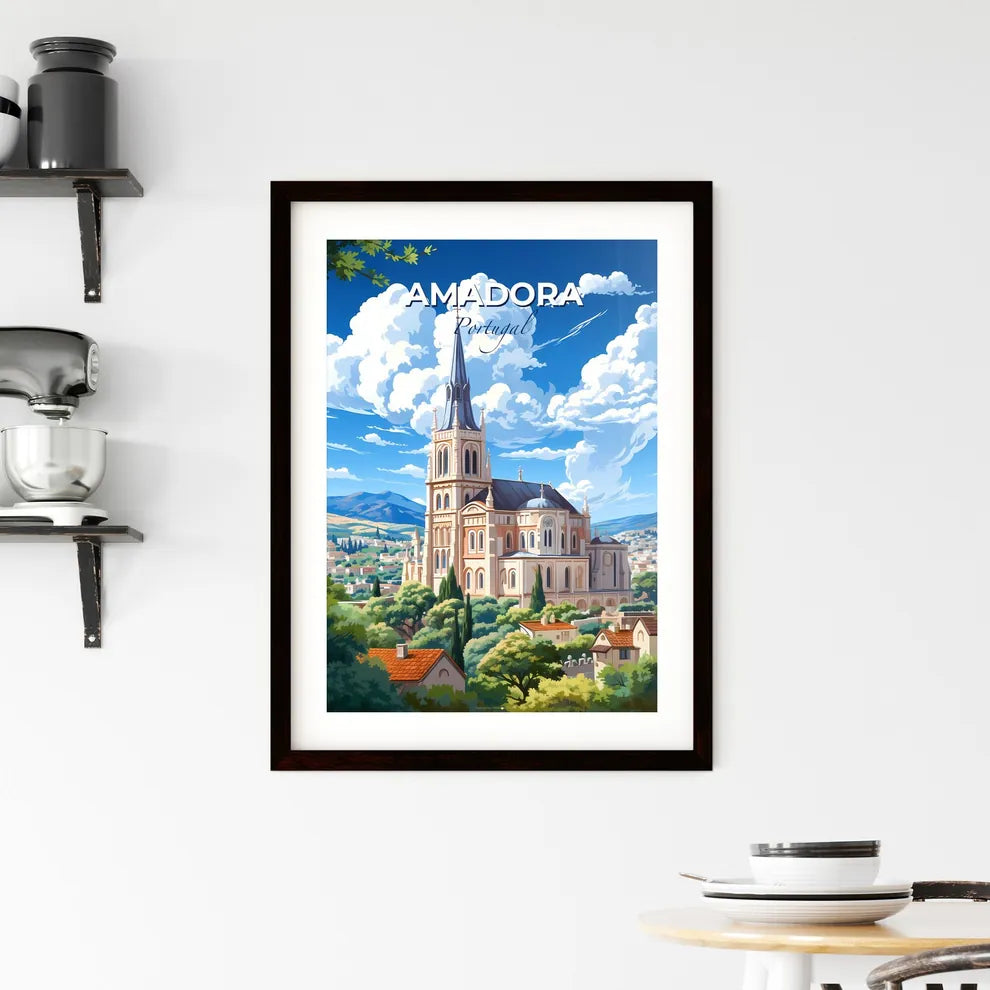 Amadora, Portugal, A Poster of a large building with a steeple and trees in the background Default Title