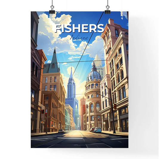 Fishers, Indiana, A Poster of a street with cars and buildings Default Title