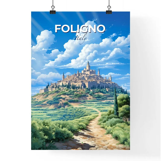 Foligno, Italy, A Poster of a large city on a hill Default Title
