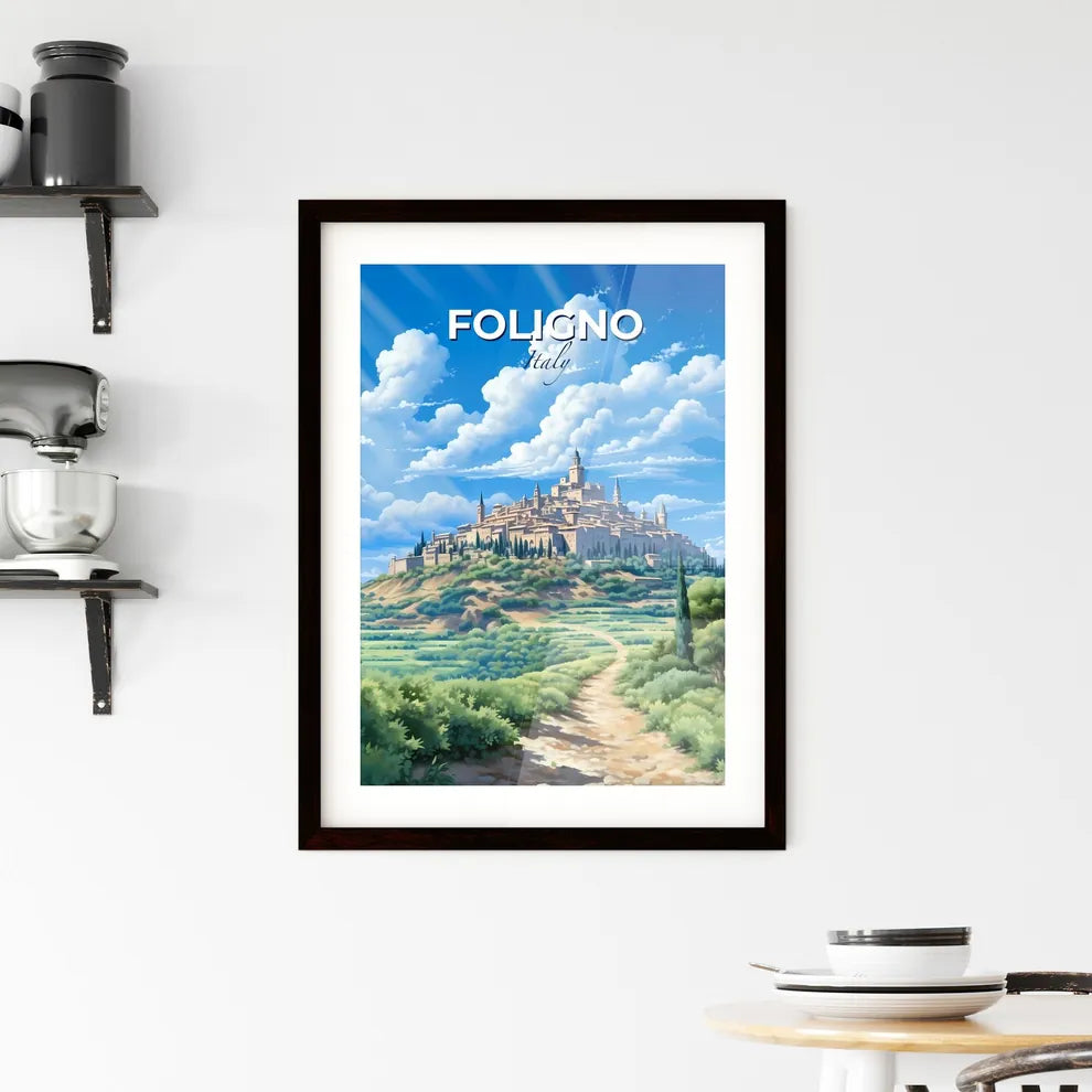 Foligno, Italy, A Poster of a large city on a hill Default Title