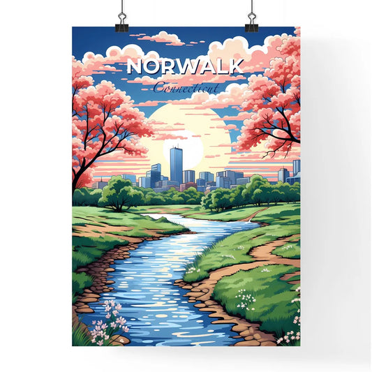Norwalk, Connecticut, A Poster of a river running through a city Default Title