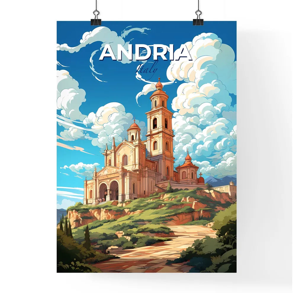 Andria, Italy, A Poster of a building on a hill Default Title