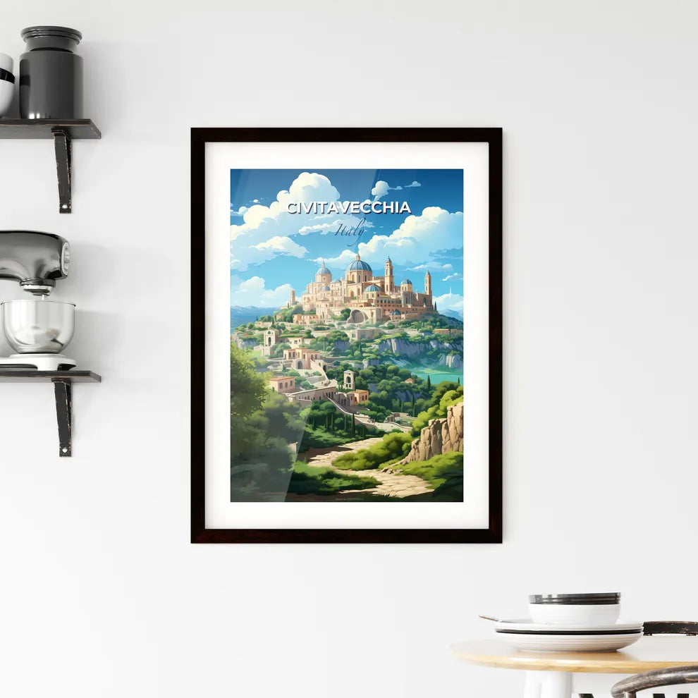 Civitavecchia, Italy, A Poster of a castle on a hill Default Title