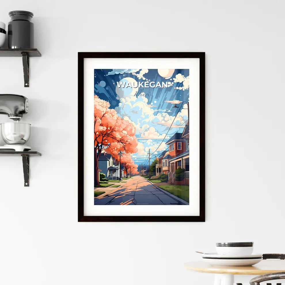 Waukegan, Illinois, A Poster of a street with houses and trees Default Title