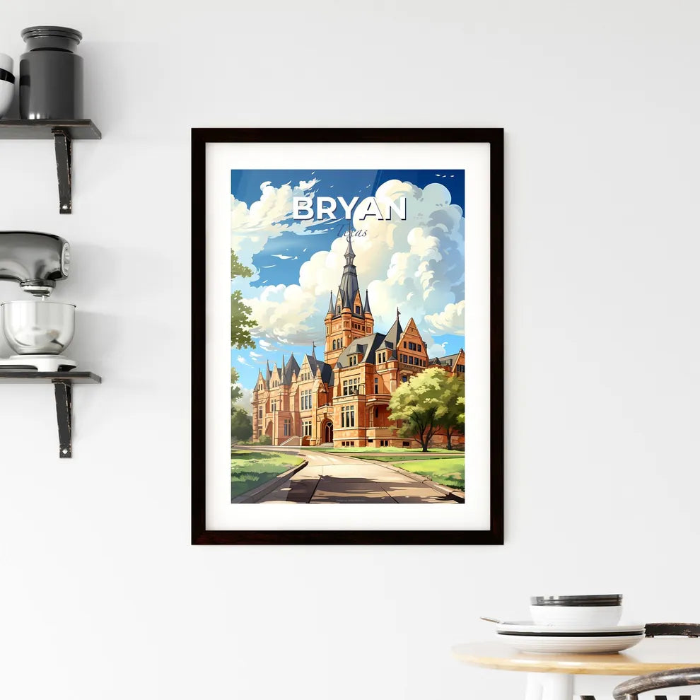Bryan, Texas, A Poster of a large building with trees and a path Default Title