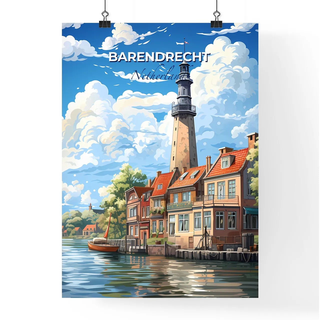 Barendrecht, Netherlands, A Poster of a building next to a body of water Default Title